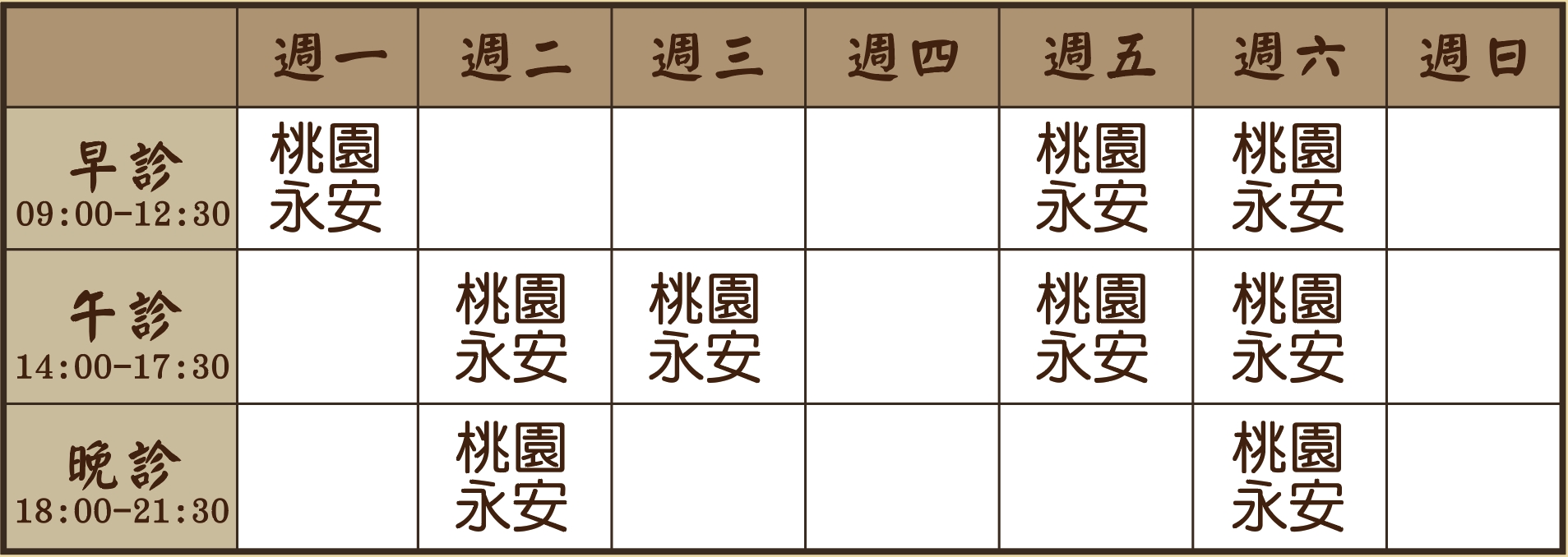 林諭臨醫師診表